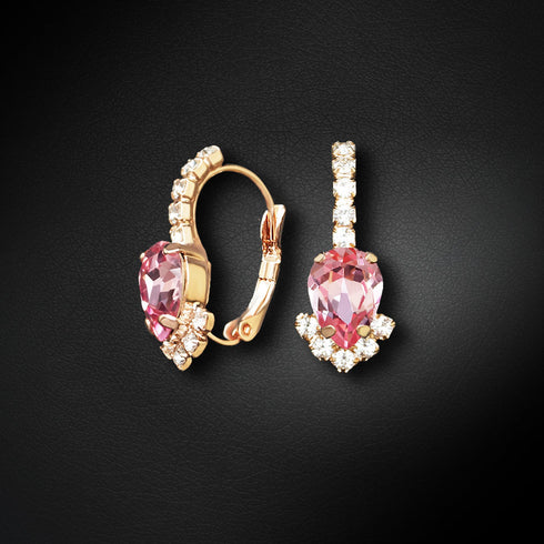 Earrings "Leonora II (Light Pink)" with Preciosa™ crystals